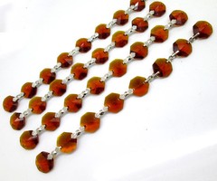 1 Yard Crystal 14mm Octagon Beads Diamond Garland Glass Wedding Chandelier Parts