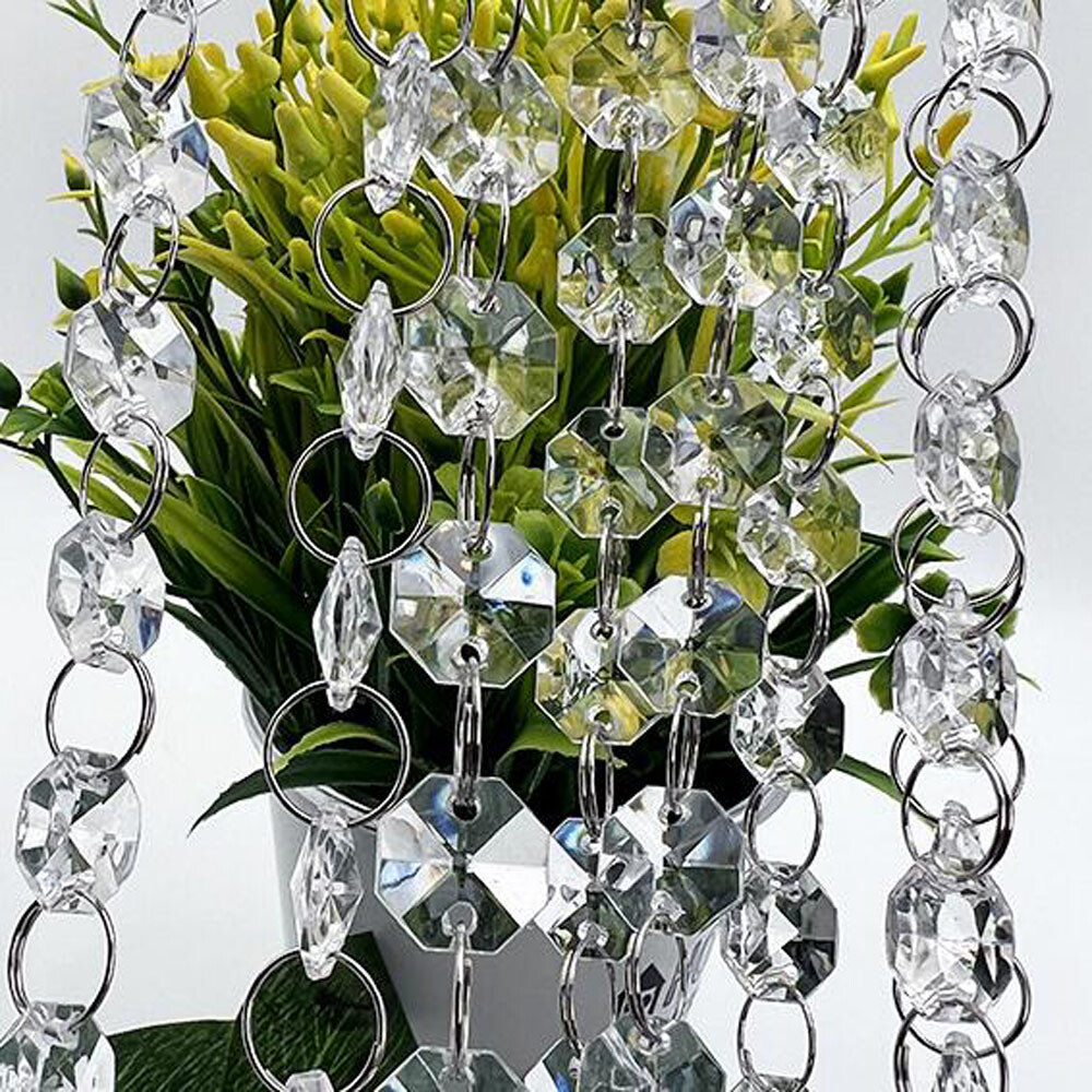 165FT Wedding Garland Crystal Decorations Acrylic Bead Chandelier Hanging Decor