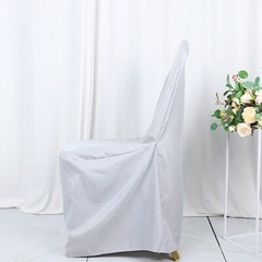 25 Silver POLYESTER BANQUET CHAIR COVERS Wedding Reception Party Decorations
