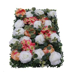 6*Artificial Flower Wall Panel Faux Rose Panel Wedding Backdrop Venue Decoration