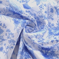 3 WHITE BLUE Chinoiserie Floral Satin Round Top Backdrop STAND COVERS Set Party