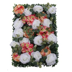6*Artificial Flower Wall Panel Faux Rose Panel Wedding Backdrop Venue Decoration