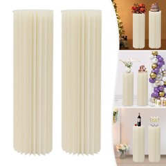 Centerpiece Stands Columns Display with Acrylic Lid Self-adhesive Strip Design