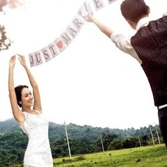 JUST Married Wedding Banner Set, Wedding Decorations for Reception, Bridal Showe