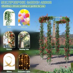 7.5FT Round Balloon Arch Stand Wedding Backdrop Party Decor Climbing Plant Arbor