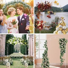 Metal Garden Arch Trellis Outdoor Arbor For Wedding Bridal Plant Climbing Decor