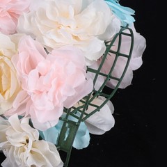 12PCS Artificial Flower Wall Panel White Hydrangea Rose Wedding Backdrop Decor