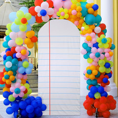 6.7Ft Back to School Decoration Notebook Paper Arch Backdrop Cover Fitted round