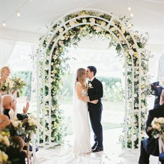 Heavy Duty Metal Wedding Arch Aisle Arbor Floral Arrangement Backdrop Multi-Use