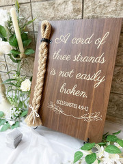 A Cord of Three Strands Wedding Sign, Bible Cross Wedding Unity Sign, Tie The…
