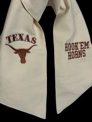 University of Texas (UT) Cotton Wreath Sash (2 Logos) 31k Stitch Hook Em Horns