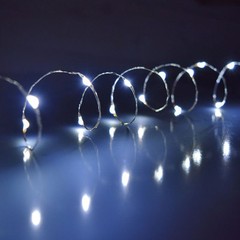 10 sets 20 Bulb White Micro LED fairy light INC BATTERY table centrepiece 2mtr