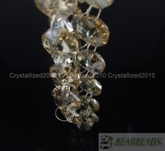Top Quality Crystal Glass Champagne Beads Chain Wedding Decoration Curtains 1M