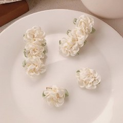 12 Pcs White Mini Rose Hair Clip Jasmine Flower Hair Clip Hair Barrettes Head…