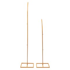 Set of 2 Gold Metal Wedding Arch Rack Flowers Frame Stand Party Backdrop Decor