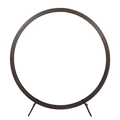 7.4 ft Dark Brown Round Natural Wood Wedding Arch Backdrop Stand Party Events