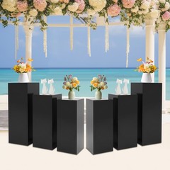 6pcs Metal Cuboid Stands DISPLAY BOXES Pedestal Modern Columns Party Event