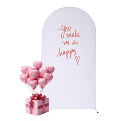 White Wedding Arch Backdrop Stand 1.2 × 0.5 × 2.2 m Balloon Frame Kit