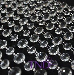 ROUND ACRYLIC CRYSTAL GARLAND STRAND CHAIN HANGING DIAMOND WEDDING TREE DECOR