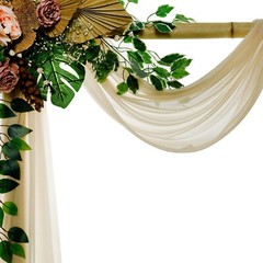 30ft Long Chiffon Wedding Arch Draping Fabric Curtain Panel Event Photo Backdrop