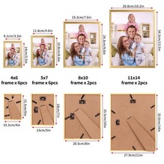 Giftgarden 16 Pack Gold Picture Frames for Multi Sizes Photos, Assorted Set I…