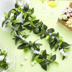2 Pcs Hawaiian Luau Maile and Lei Graduation Lei Hawaiian Maile Lei Pikake