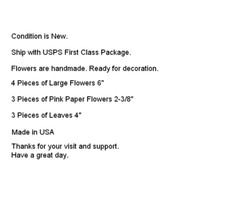 Paper Flowers Wedding Party Backdrop Nursery Shower Wall 10 Pieces Mixed Colors