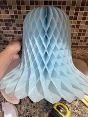 Vintage lot 28 White Yellow Blue Honeycomb Bells Tissue Paper Wedding Shower