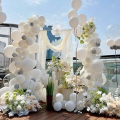 White Balloons 12 inch, White Latex Balloons 50pcs Party Balloon for Engageme…