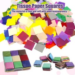 Jyongmer 10800 Pcs 1 Inch Tissue Paper Squares, 36 Assorted 1 Inch, 36 Colors