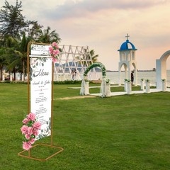 4.9 Ft Wedding Sign Stand Romantic Event Backdrop Rack Plant Stand Garden Arch