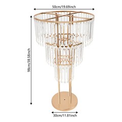 Crystal Flower Stand 3 Tier Round Pedestal Stand for Wedding Road Lead T Stage
