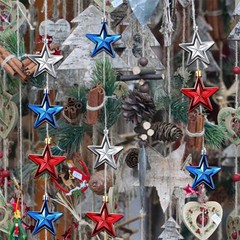 24pcs 4th of July Patriotic Star Ornaments for Tree – Independence Day Star H…