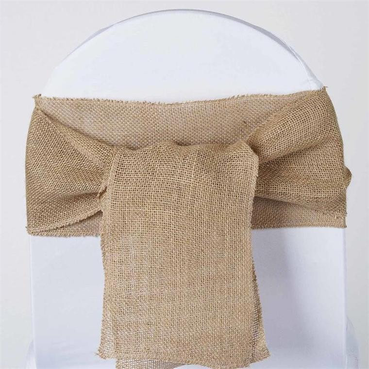 10 Burlap Natural CHAIR SASHES Wedding Decorations Wholesale Supplies