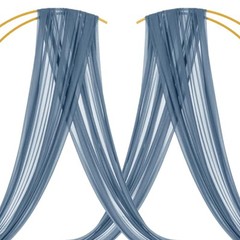 Dusty Blue Wedding Arch Draping Fabric 1 Panel 29″ x 6.6 Yards Extra Long