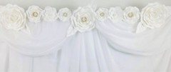 Decor In The Box 15pc Handmade Wedding Paper Flower Set, Fully Assembled (White)