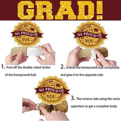 8 PCS Graduation Honeycomb Centerpieces for Graduation Party Decorations, Cla…