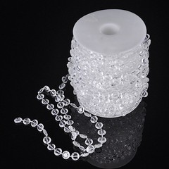 99FT Acrylic Crystal Bead Chandelier Garland Hanging Wedding Curtain Decor