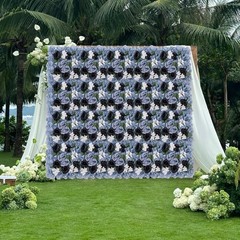 12 pcs Flower Wall Panel 15x15in Artificial Silk Rose Backdrop for Wedding Party