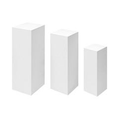 3 PCS Display Pedestal Stands White Square Tall Pedestal Stands Pedestal Wedding