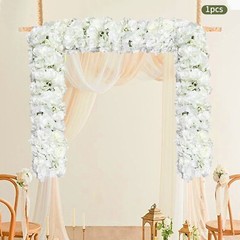 1m Artificial Rose Silk Flower Row Arrangement Wedding Arch Backdrop Wall Decor