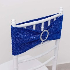 5 ROYAL BLUE Spandex Chiavari Chair Cushion Covers Wedding Reception Party