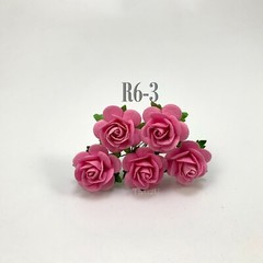 1″ /2.5 cm Open Roses Mulberry Paper flower Wedding Scrapbook Craft R6