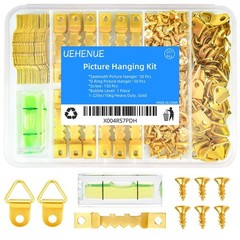 251Pcs Picture Hanging Kit, Include 50 Sawtooth Picture Hangers, 50 D Rings, …