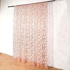 8×8 feet Embroidered Leaves Sequined Tulle Backdrop Curtain Panel Party Events