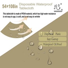 8Pcs Brown Tablecloth, Brown Disposable Table Cloth Plastic, 4 Gradient Table…