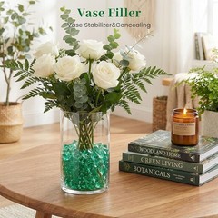 150PCS Premium Acrylic Fake Ice Rocks Vase Stabilizing Luxury Table Decor New