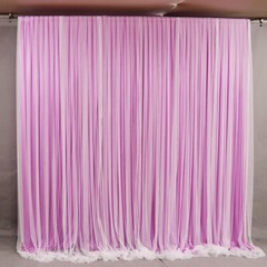 Voile Wedding Party Backdrop Solid Color Curtains Event Stage Decor Background