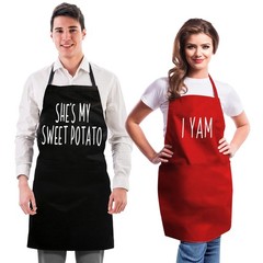 Funny Couple Aprons – Gift Ideas For Her Him – Wedding, Engagement, Bridal, B…
