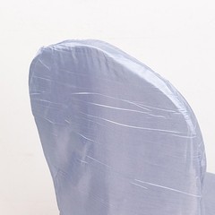 DUSTY BLUE Crinkle Crushed Taffeta Banquet CHAIR COVER Party Wedding Events